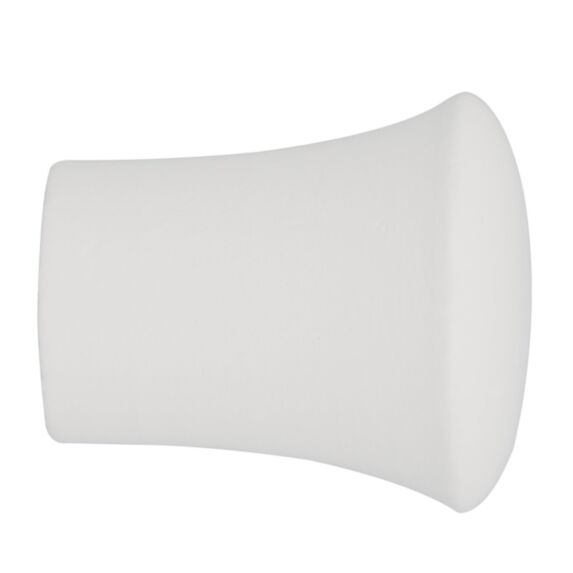 Embout de barre à rideaux pommeau Ø35 à visser laqué blanc - INVENTIV