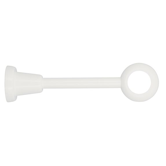 Support de barre à rideau en bois oeil Ø35 90220mm laqué blanc - INVENTIV