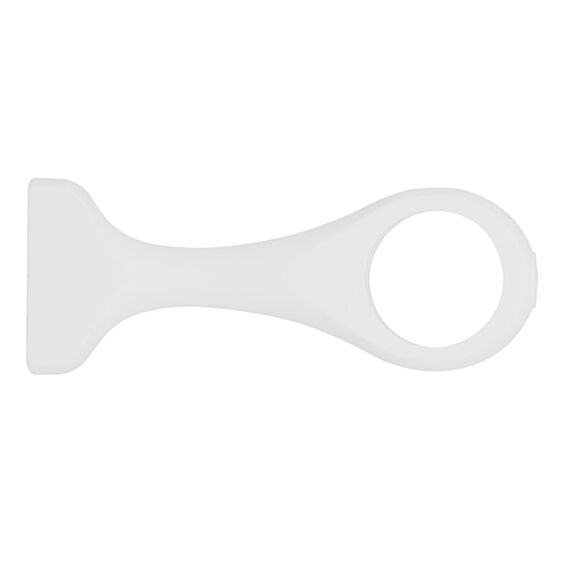 Support monobloc de barre à rideau en bois Ø35 115 mm laqué blanc - INVENTIV