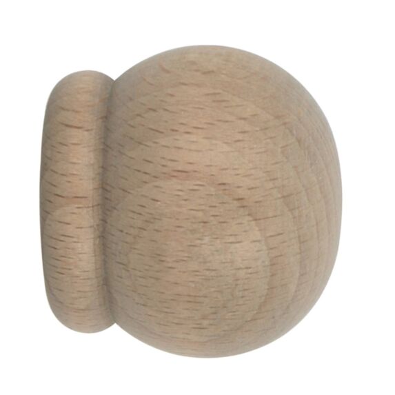 Embout de barre à rideau anglais Ø28 à emboîter naturel - INVENTIV