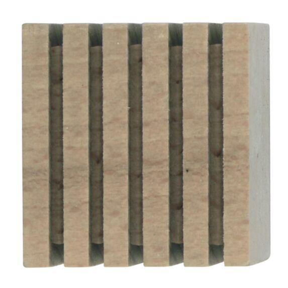 Embout de barre à rideaux cube Ø28 à visser naturel - INVENTIV