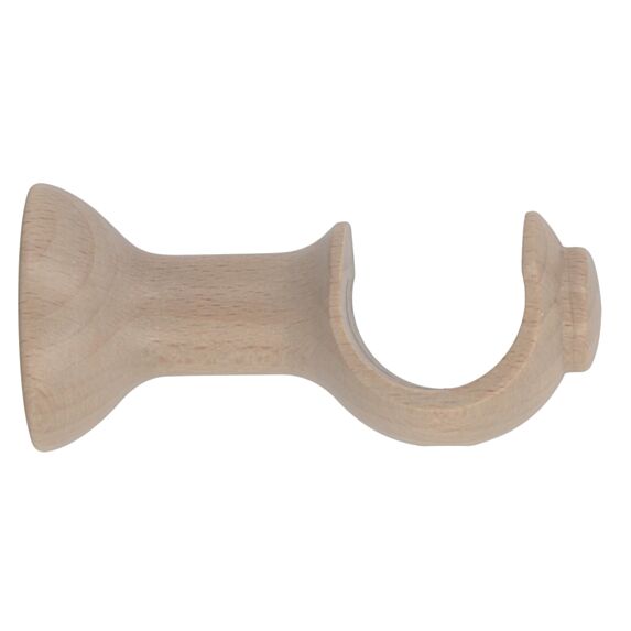 Support de barre à rideau en bois ouvert Ø28 70 mm naturel - INVENTIV