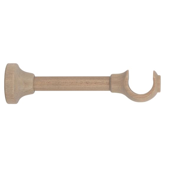 Support de barre à rideau en bois œil ouvert Ø28 recoupable 160mm naturel - INVENTIV