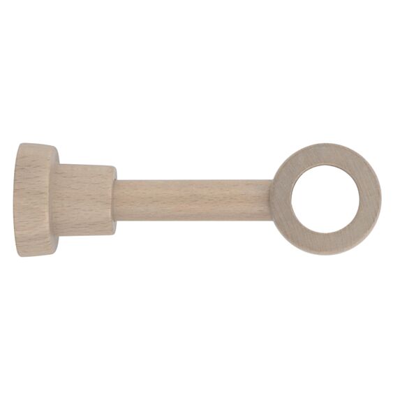 Support de barre à rideau en bois oeil fermé Ø28 85130mm naturel - INVENTIV