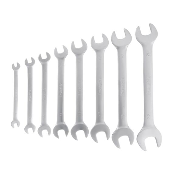 Jeu de 8 clés plates 6/22mm chrome vanadium - INVENTIV