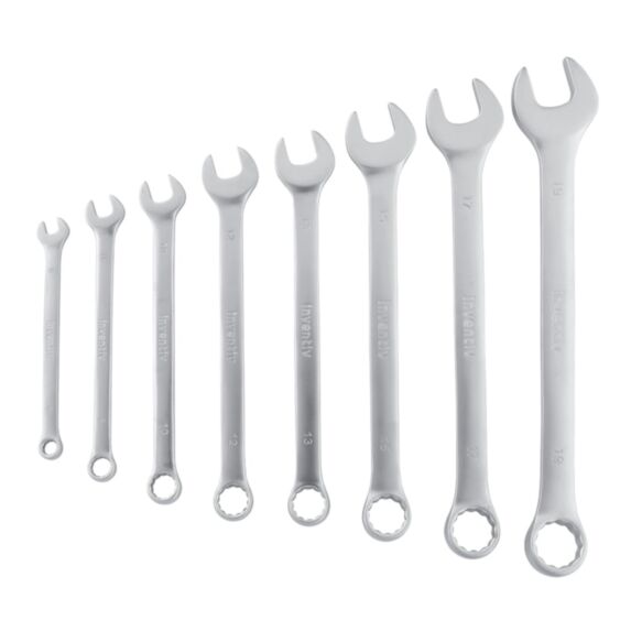 Jeu de 8 clés mixtes 6/19mm chrome vanadium - INVENTIV
