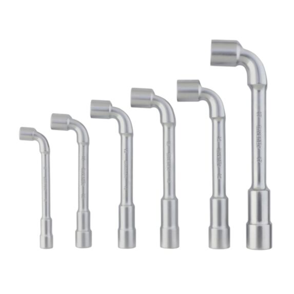 Jeu de 6 clés à pipe débouchées 8/17mm chrome vanadium - INVENTIV