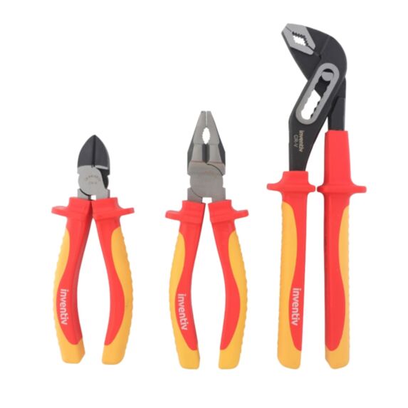 Jeu de 3 pinces isolées chrome vanadium - INVENTIV