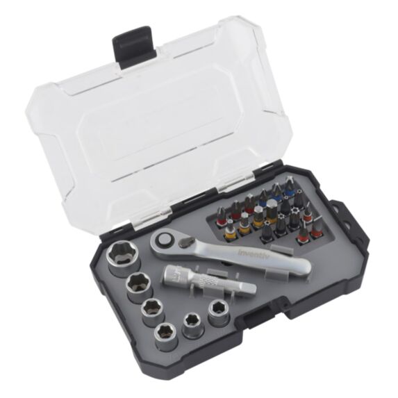 Coffret mini cliquet avec embouts - INVENTIV
