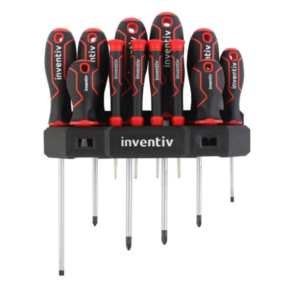 Jeu de 12 tournevis chrome vanadium - INVENTIV