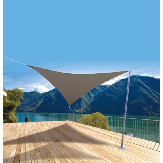 Voile d'ombrage triangulaire Primo 5m Grège - INVENTIV