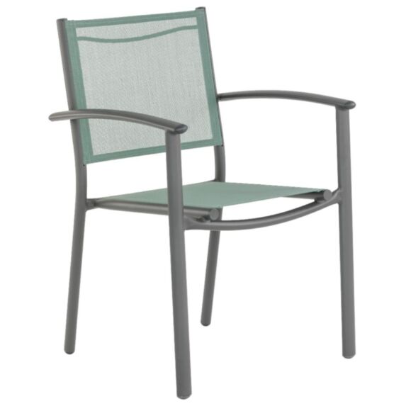 Fauteuil de jardin Pop2 Alu + Tixline Vert amande - INVENTIV