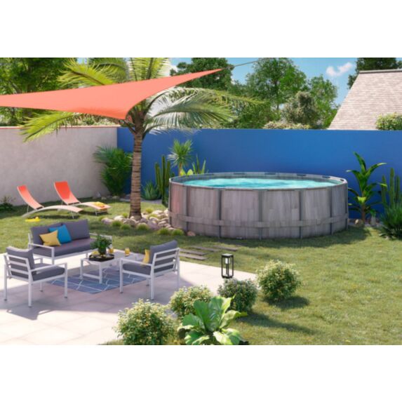 Voile ombrage rectangulaire Primo 2x1,4m Ardoise - INVENTIV