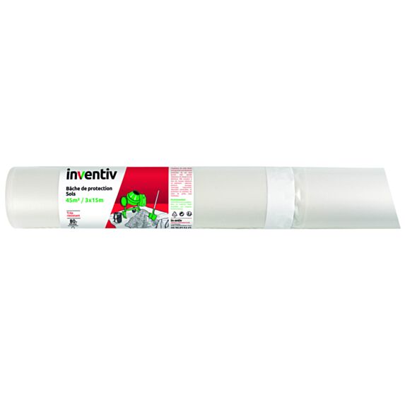 Bâche Protection Premium Couvre Sol 3x15m 80µm - INVENTIV