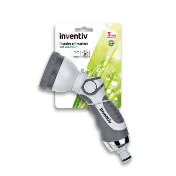 Lance arrosage type pomme tête métal - INVENTIV