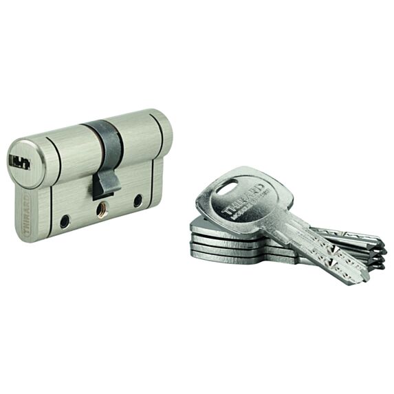 Cylindre de Serrure Haute Sécurité 5 Protections 30x30mm + 5 Clés - INVENTIV