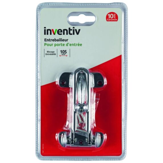Entrabailleur de porte d'entrée finition nickel - INVENTIV