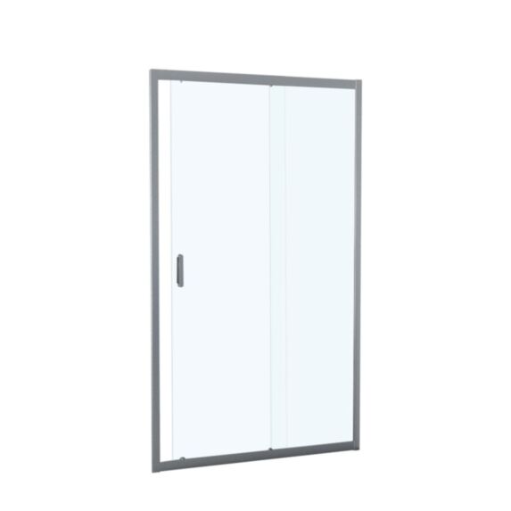 Porte douche coulissante 2 volets verre transparent 140cm chromé - INVENTIV