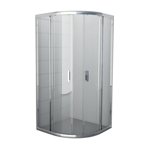 Accès angle quart de cercle verre transparent 90cm chromé brillant - INVENTIV