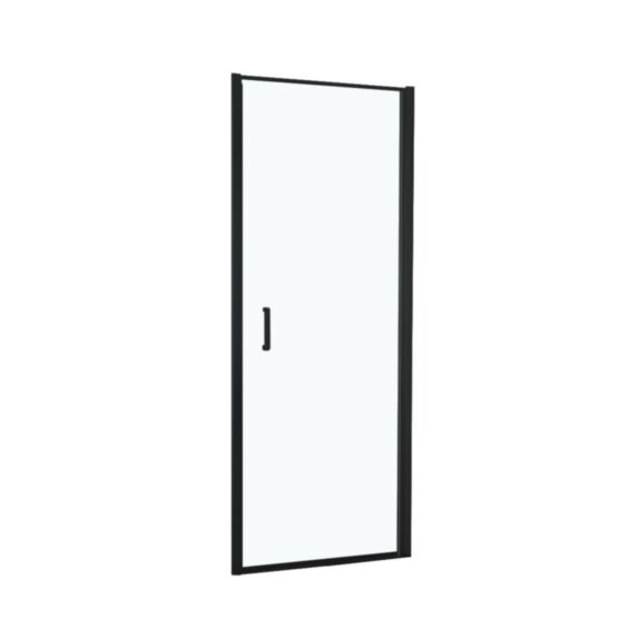 Porte douche pivotante verre transparent 90cm noir mat - INVENTIV