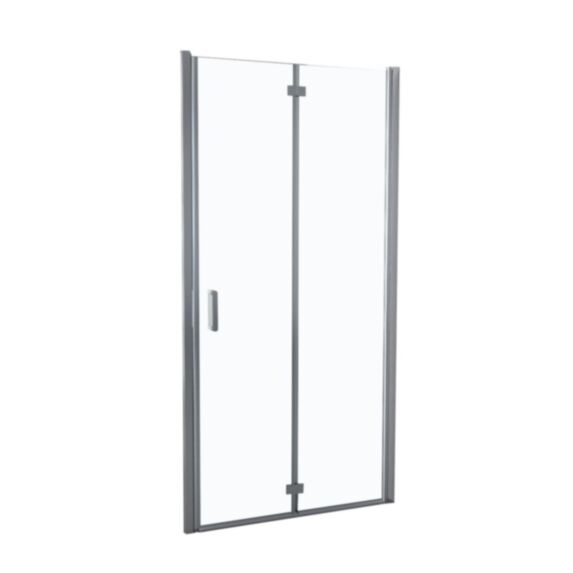 Porte douche pliante verre transparent 80cm chromé - INVENTIV