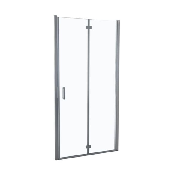 Porte douche pliante verre transparent 90cm chromé - INVENTIV