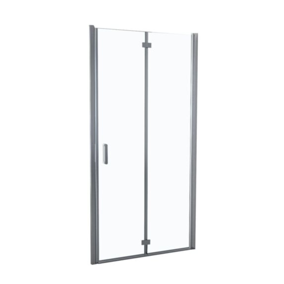 Porte douche pliante verre transparent 90cm chromé - INVENTIV