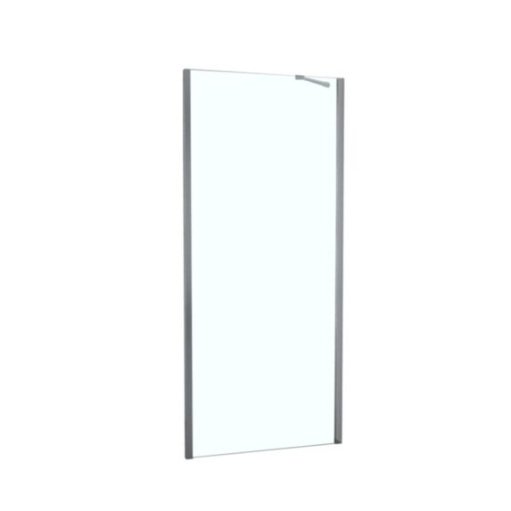Retour fixe douche à associer verre transparent 80cm chromé - INVENTIV