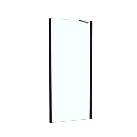 Retour fixe douche à associer verre transparent 90cm noir mat - INVENTIV