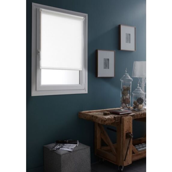 Store enrouleur occultant sans perçage blanc 55x250cm - INVENTIV