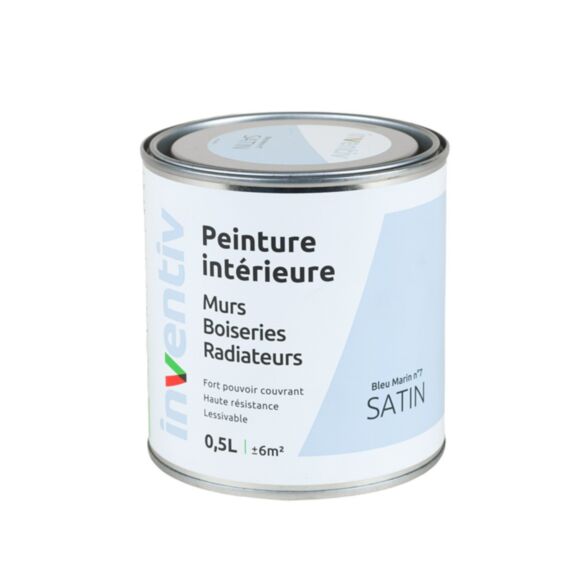 Peinture Murs Boiseries Radiateurs satin 0,5L bleu marin 7 - INVENTIV