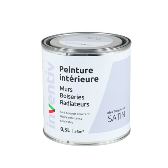 Peinture Murs Boiseries Radiateurs satin 0,5L bleu tempête 6 - INVENTIV