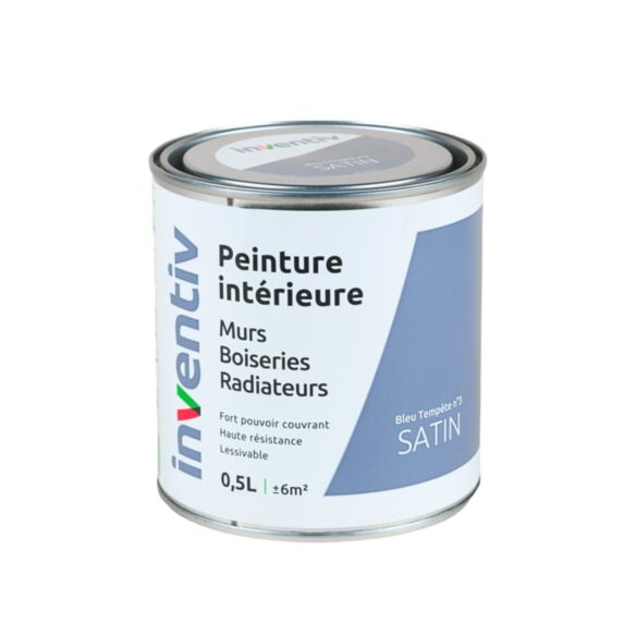 Peinture Murs Boiseries Radiateurs satin 0,5L bleu tempête 3 - INVENTIV