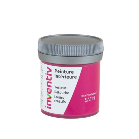 Testeur Peinture intérieure satin 0,08L rose framboise 3 - INVENTIV