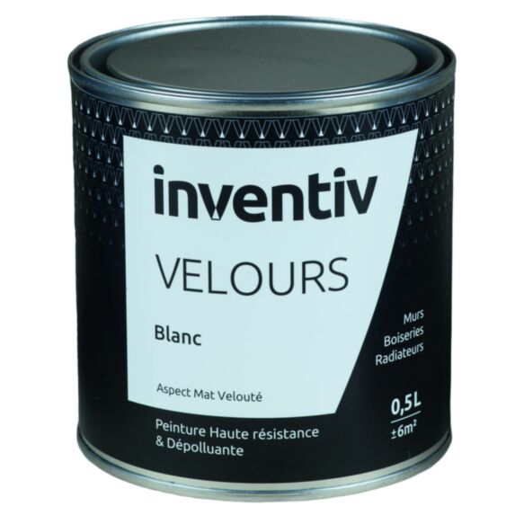 Peinture haute résistance & dépolluante Velours 0,5L Gris zinc GZ4 - INVENTIV