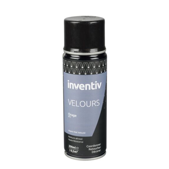 Peinture aérosol Velours 200ml Orage BT3 - INVENTIV