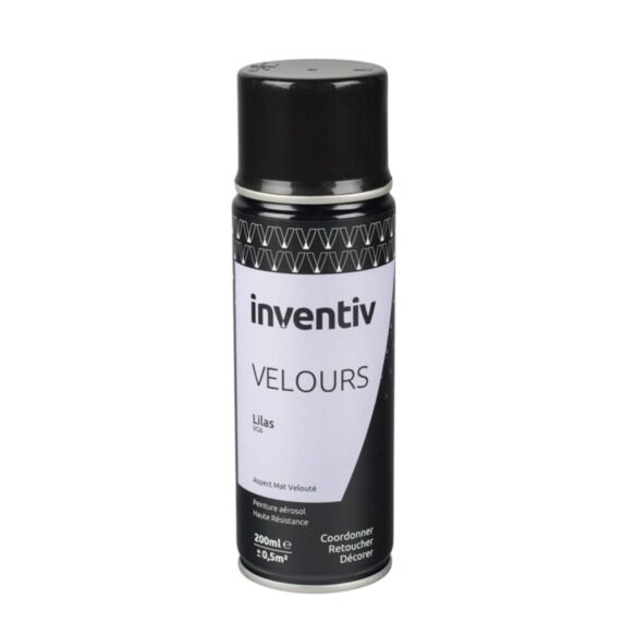 Peinture aérosol Velours 200ml Lilas VG6 - INVENTIV