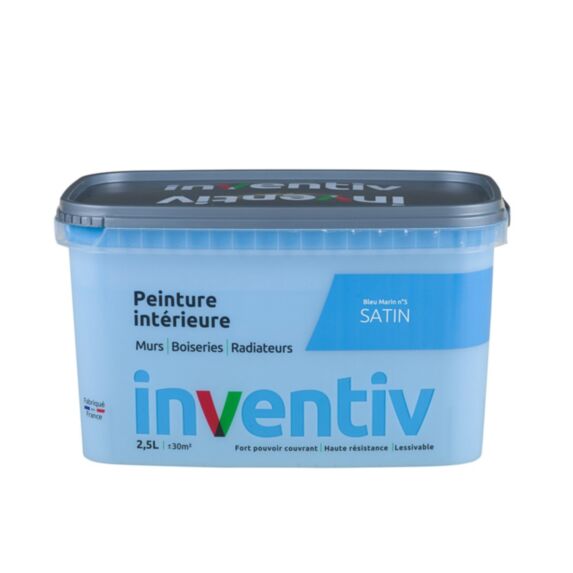 Peinture Murs Boiseries Radiateurs satin 2,5L Bleu marin 5 - INVENTIV