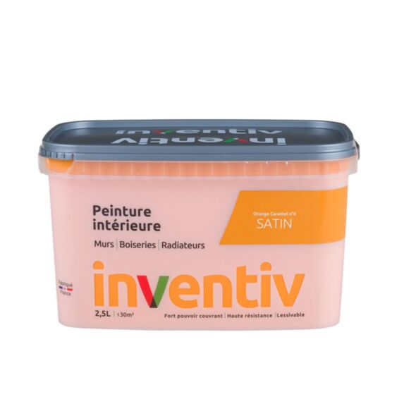 Peinture Murs Boiseries Radiateurs satin 2,5L Orange caramel 6 - INVENTIV