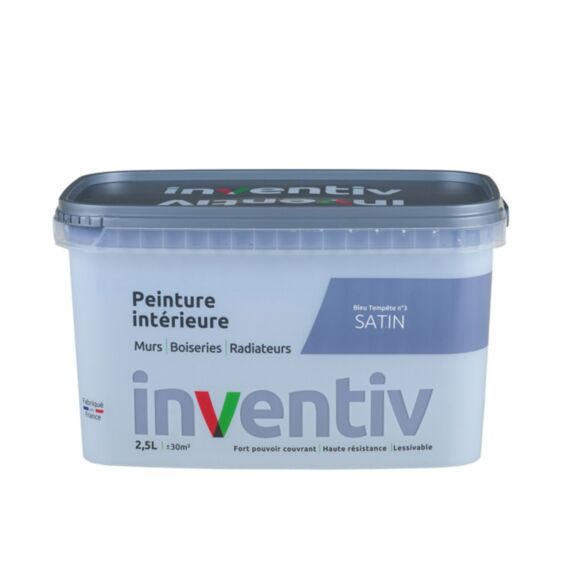 Peinture Murs Boiseries Radiateurs satin 2,5L Bleu tempête 3 - INVENTIV
