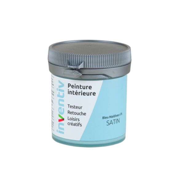 Testeur Peinture intérieure satin 0,08L bleu maldives 6 - INVENTIV