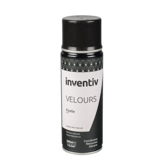 Peinture aérosol Velours 200ml Ficelle MT7 - INVENTIV