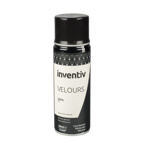 Peinture aérosol Velours 200ml Sable BS6 - INVENTIV