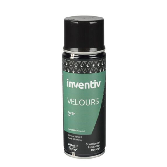 Peinture aérosol Velours 200ml Forêt VS8 - INVENTIV