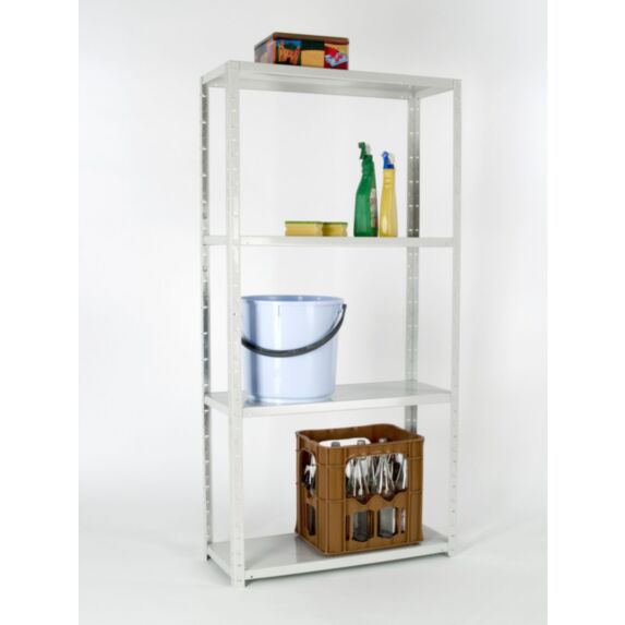Etagère 4 tablettes acier 150x75x30cm blanc - INVENTIV