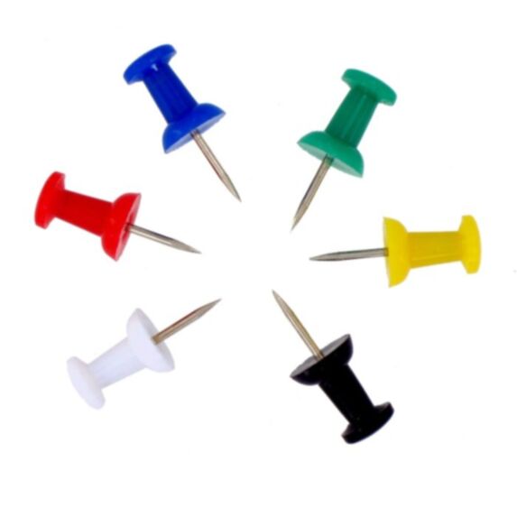 Punaises signalétiques couleurs assortiesx25 - INVENTIV