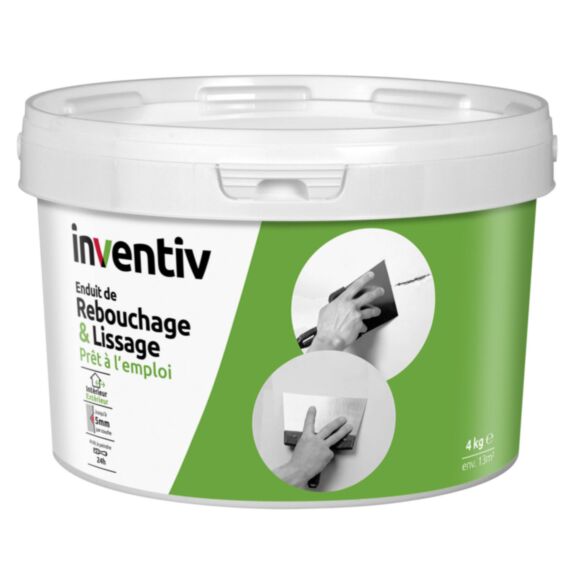 Enduit Rebouchage et Lissage pâte 4kg - INVENTIV