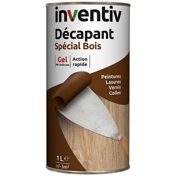 Décapant gel spécial bois 1 L - INVENTIV