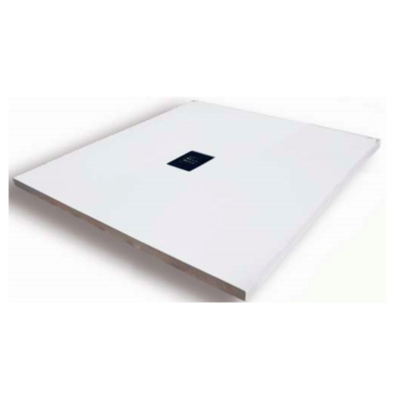 Receveur extra plat Mia 100x100x3cm Blanc Texture ardoise - INVENTIV