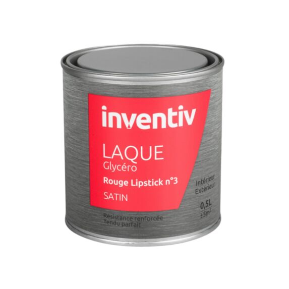 Peinture Laque Glycéro Lipstick n°3 Satin 0,5L - INVENTIV